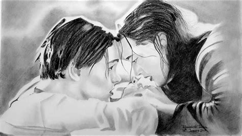 Kate Winslet And Leonardo Dicaprio Titanic Drawing