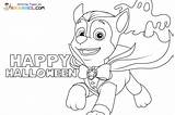 Paw Patrol Halloween Coloring Pages sketch template