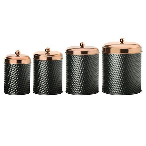 Amici Home Ashby Copper Metal Canister, Assorted Set of 4 Sizes | Kitchen canisters and jars ...