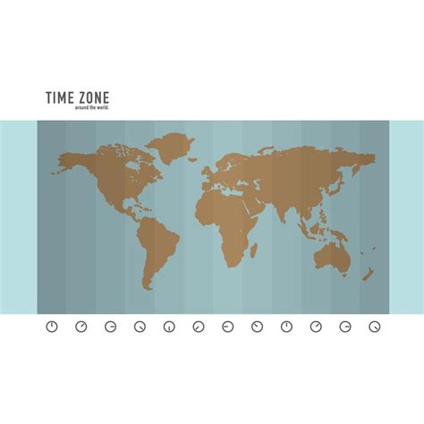 Map with the Time Zones 12334957 Vector Art at Vecteezy