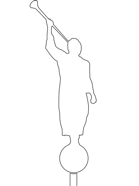 Angel Moroni Silhouette | Free vector silhouettes