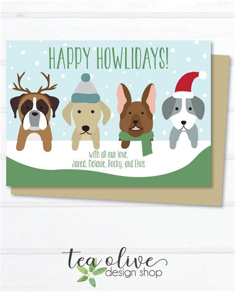 Dog Christmas Cards Personalized - nolyutesa