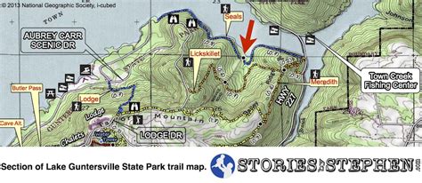 Lake Guntersville State Park Map - Seales Trail Service Road - Stories By Stephen