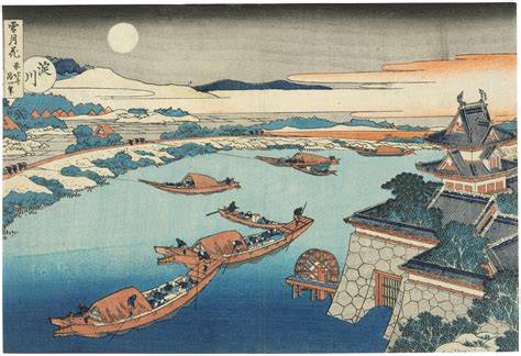 KATSUSHIKA HOKUSAI (1760–1849), Moonlight on the Yodo River (Yodogawa) | Christie’s