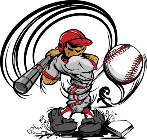 Baseball cartoon characters vector