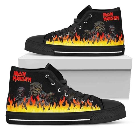 Iron Maiden Rock Band High Top Vans Shoes - Luxwoo.com