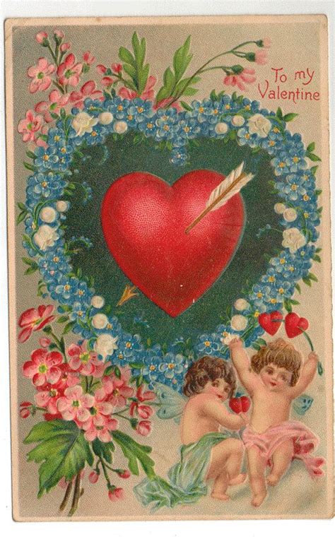 Vintage Valentine postcard Valentine Cupid, Valentine Images, Vintage Valentine Cards ...