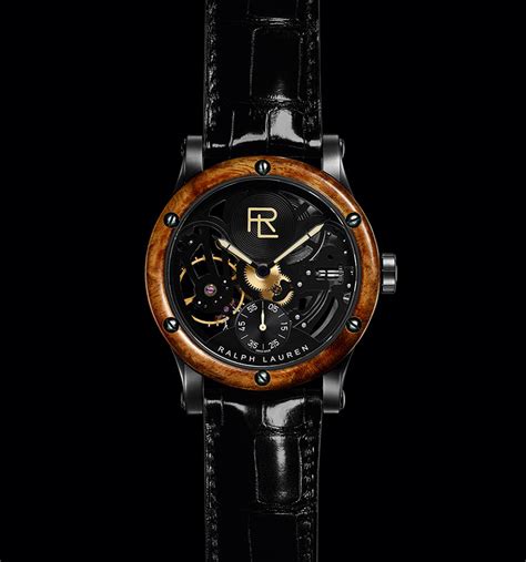 ralph lauren designs watch based on 1938 bugatti type 57SC atlantic coupe