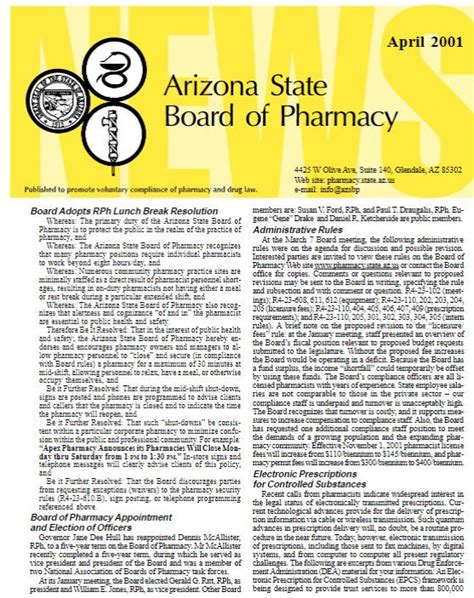 Arizona State Board of Pharmacy News | Arizona Memory Project