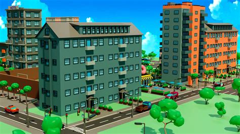 ArtStation - Low poly city | Game Assets