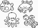 Water Animals Coloring Pages  BubaKidscom sketch template