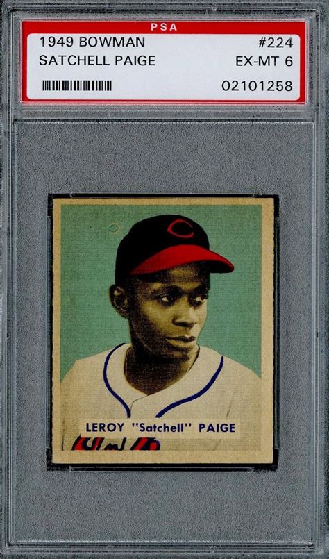 Satchel Paige graded rookie card (1949 Bowman) | Baseball cards, Sports cards, Shopping card