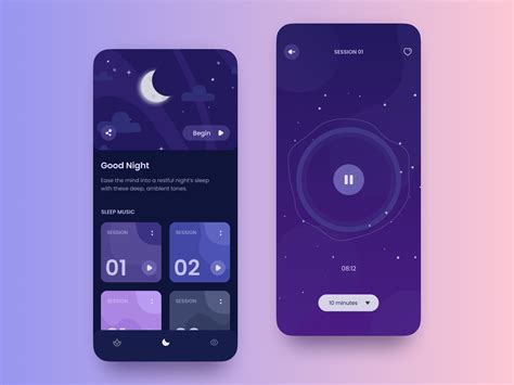 Meditation App UI concept | Meditation apps, Mobile app design inspiration, App interface design