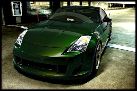 Dark Metallic Green Sports Car