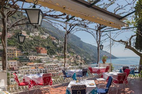 Restaurant "Il Tridente" overlooking Positano | Hotel poseidon positano, Positano hotels, Positano