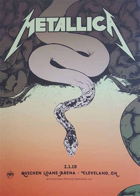 RARE Metallica Concert Poster - ONLY available w/ ViP Packages - Artist Paul Pope 18X24" - 1 Feb ...