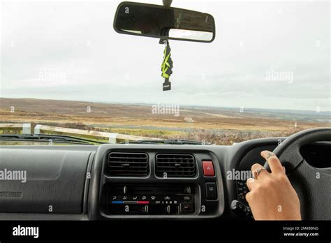 Susuki Jimny Car interior dashboard interior panel woman driving the ...