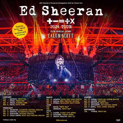 Ed Sheeran Extiende su Gira Mundial 'Mathematics Tour' hasta 2024