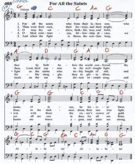 For All Saints (SATB) Hymn Sheet Music | Hymn sheet music, Sheet music ...