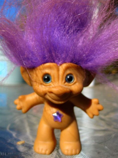 Purple Good Luck Troll Vintage Toy Doll Collectible | Etsy