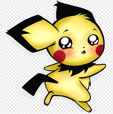 Pichu Fan art Pokémon, pokemon, chibi, smiley, flower png | PNGWing