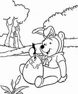 Winnie The Pooh Easter Day Painting Egg Coloring Page  Mitraland sketch template