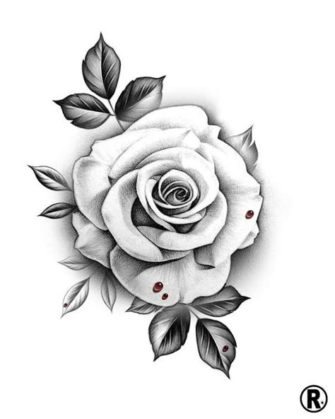 Pin by gorevtattoo on Flowers, nature | Rose tattoo stencil, Realistic ...