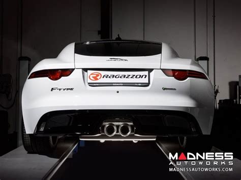 Jaguar F Type P300 Performance Exhaust by Ragazzon - Evo Line - Dual Tip w/ Valved Rear Section