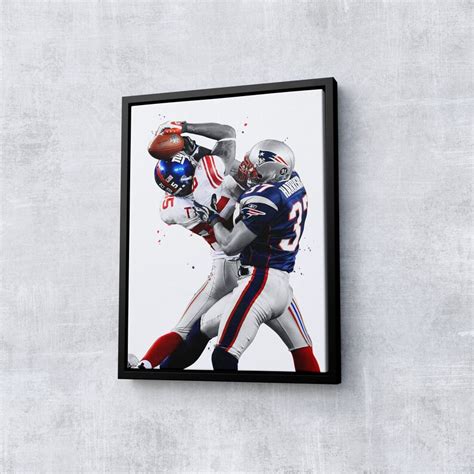 Rodney Harrison and David Tyree Helmet Catch Poster, Canvas, Football ...