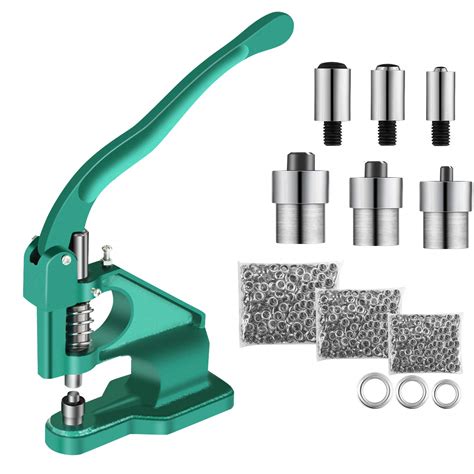 Buy Grommet Machine Hand Press Kit Heavy Duty Manual Rivet Punch ...