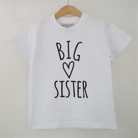 'Big Sister Heart' Cute Kids T-Shirt – Rocket & Rose