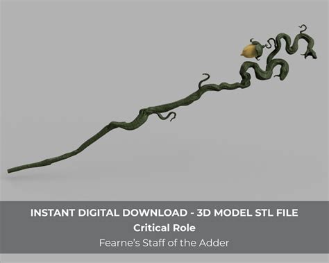 Fearne's Staff of the Adder Cosplay 3D Model STL File - Etsy