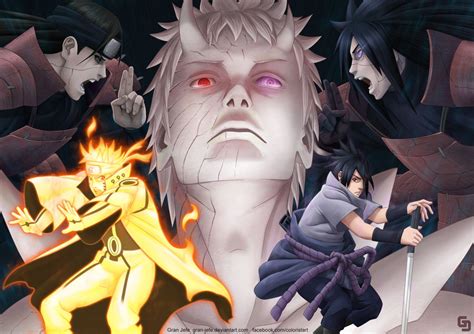 Naruto y Sasuke vs Obito by gran-jefe on DeviantArt