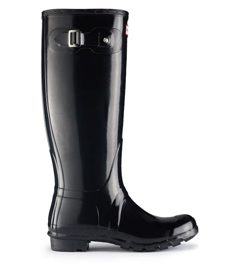 HUNTER Original Tall Gloss Rain Boots in Graphite (Black) for Men - Lyst