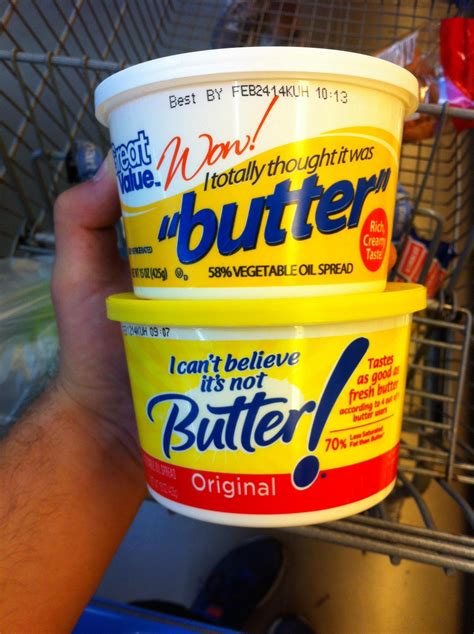 two margarine-ly different brands. : funny