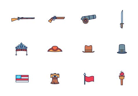 Vector Pack of American Colonial Theme 146510 Vector Art at Vecteezy