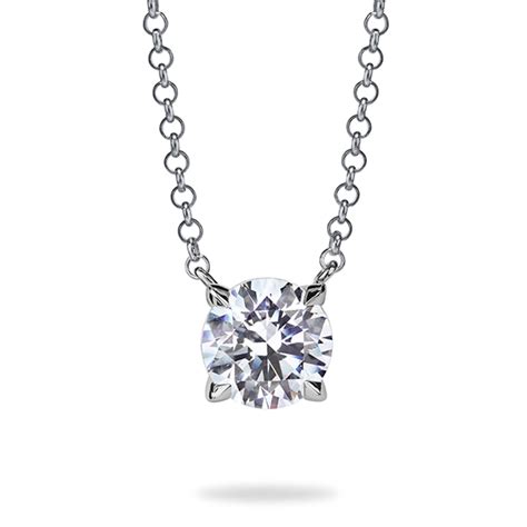 Atelier Swarovski DIAMA Essentials Swarovski Created Diamond Solitaire Pendant in White Gold, 17 ...