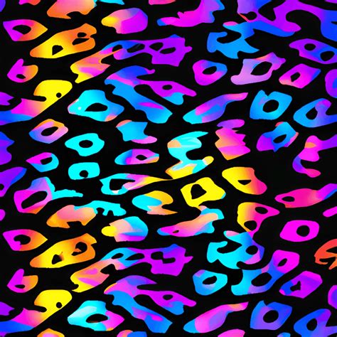 Neon Cheetah Print Bright Background · Creative Fabrica