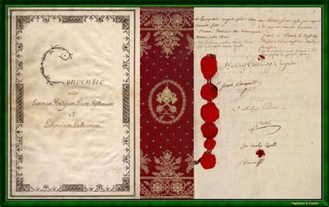 " Le Concordat" documento firmato nel 1801 tra Francia e Vaticano ...