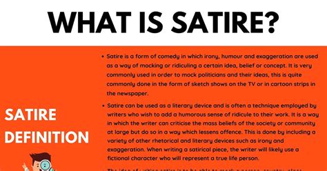 Satire: Definition and Examples of Satire in Conversation & Literature • 7ESL