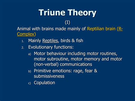 PPT - Possible Applications of Triune Brain Theory in Developmental Disorders PowerPoint ...