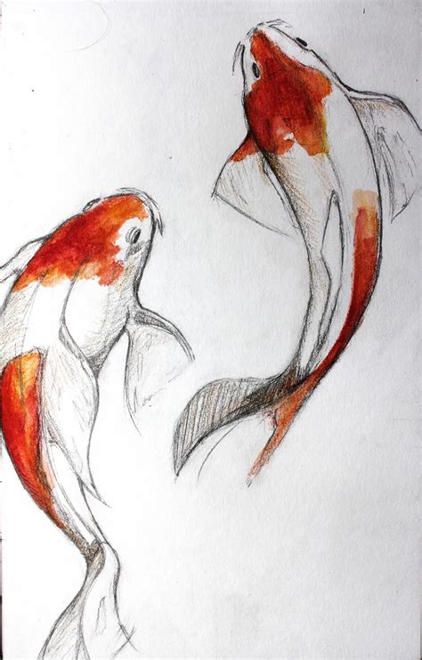 Koi Fish by lulupapercranes on DeviantArt in 2020 | Koi fish drawing ...