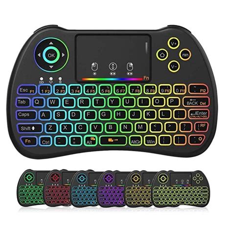 Mini Wireless Keyboard with Touchpad Mouse Combo, Meerveil H9 2.4GHz ...