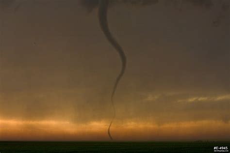Rope tornado at sunset near Rozel, Kansas :: Storms and Weather Photography by Dan Robinson