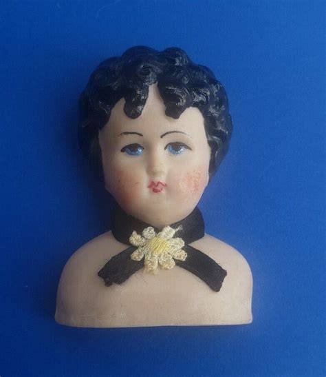 Vintage Art Deco Ceramic Woman Face / Shoulders Signe… - Gem