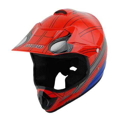 WOW Youth Kids Motocross BMX MX ATV Dirt Bike Helmet Spider Red - Walmart.com - Walmart.com