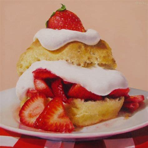 Strawberry Shortcake IX, painting by artist Oriana Kacicek | No cook desserts