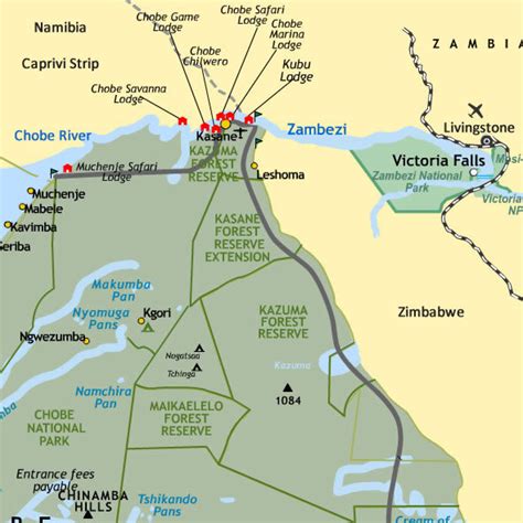 Chobe National Park Map