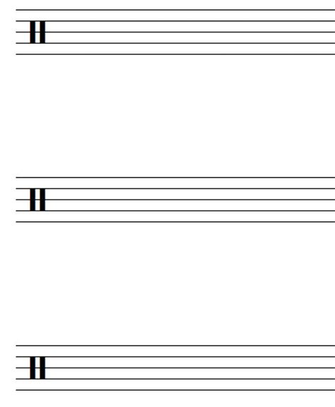 A4 Music Blank Sheet Percussion 8 and 12 staves Printable | Etsy