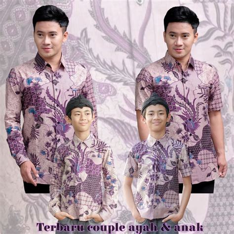 UNGU PRIA KEMEJA Latest Couple sweet || Couple Batik Father And Son ...